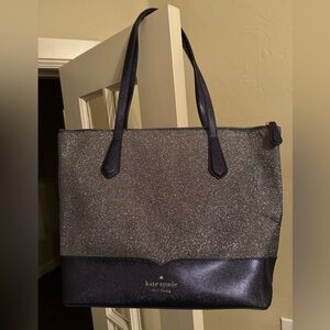 Kate Spade Blue and Silver Tote Bag